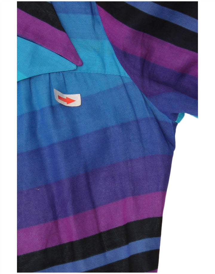 Vestido maxi feminino de manga comprida Barbara UK 10 pequeno listrado multicolorido
