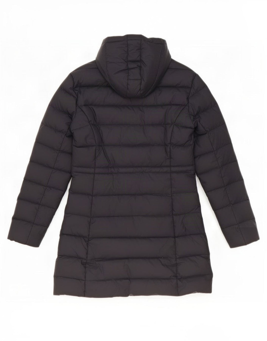 Casaco acolchoado com capuz feminino Benetton IT 44 poliéster preto médio