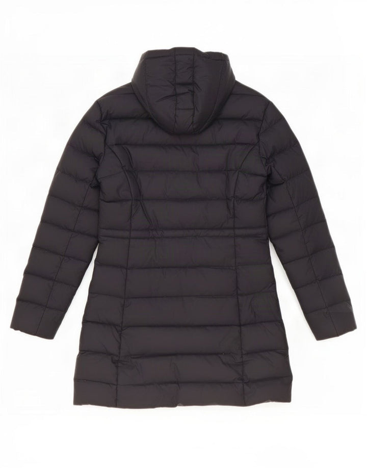 Casaco acolchoado com capuz feminino Benetton IT 44 poliéster preto médio
