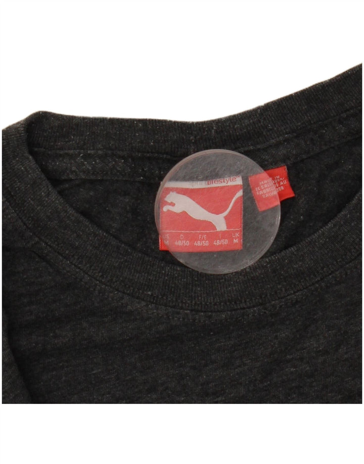 Camiseta masculina PUMA Graphic cinza médio manchado