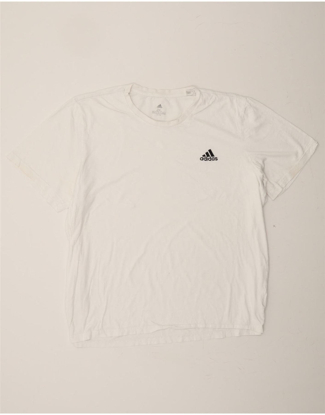 ADIDAS Mens T-Shirt Top 2XL White Cotton Vintage Adidas and Second-Hand Adidas from Messina Hembry 
