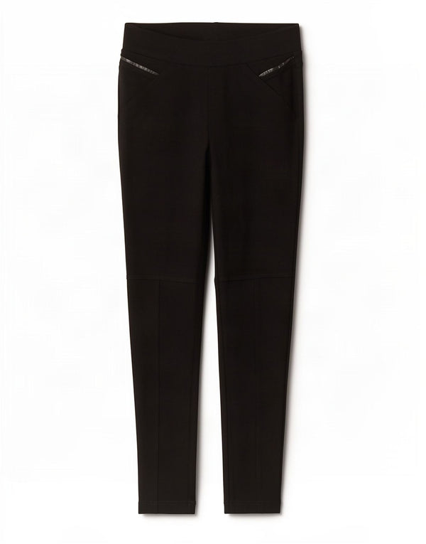 Zara Calça feminina skinny cortada média W28 L24 preta