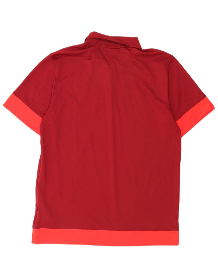 Camisa polo masculina Nike Dri Fit grande poliéster colorblock vermelho