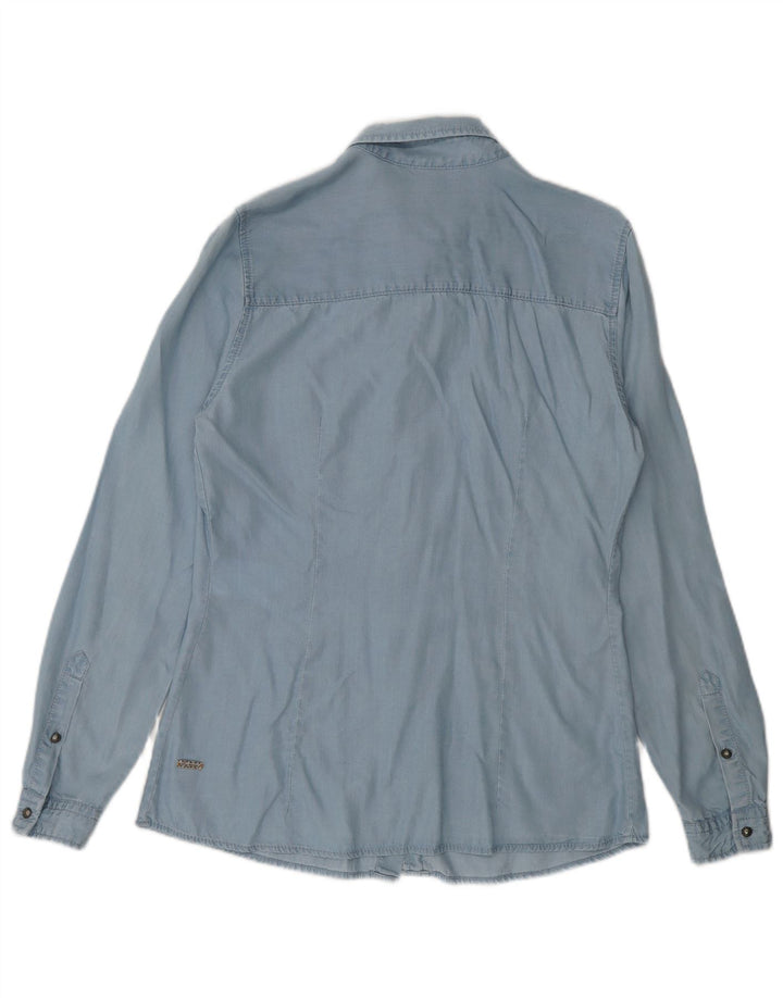 Hugo Boss Camisa Oversized Feminina Reino Unido 6 XS Azul Lyocell