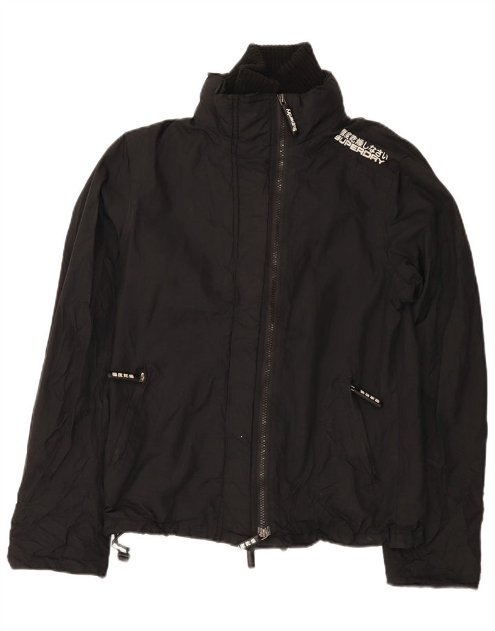 Jaqueta de chuva Superdry Girls Graphic 11-12 anos grande nylon preto