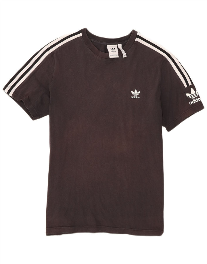 Adidas Mens Camiseta Top Grande Algodão Preto