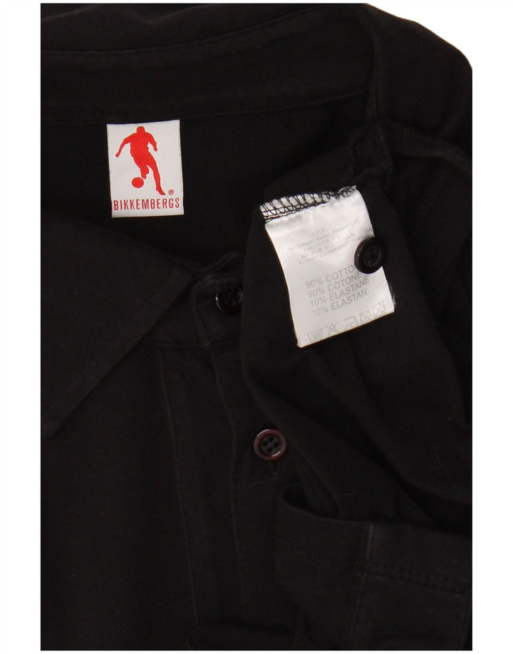 Camisa masculina Bikkembergs grande algodão preto