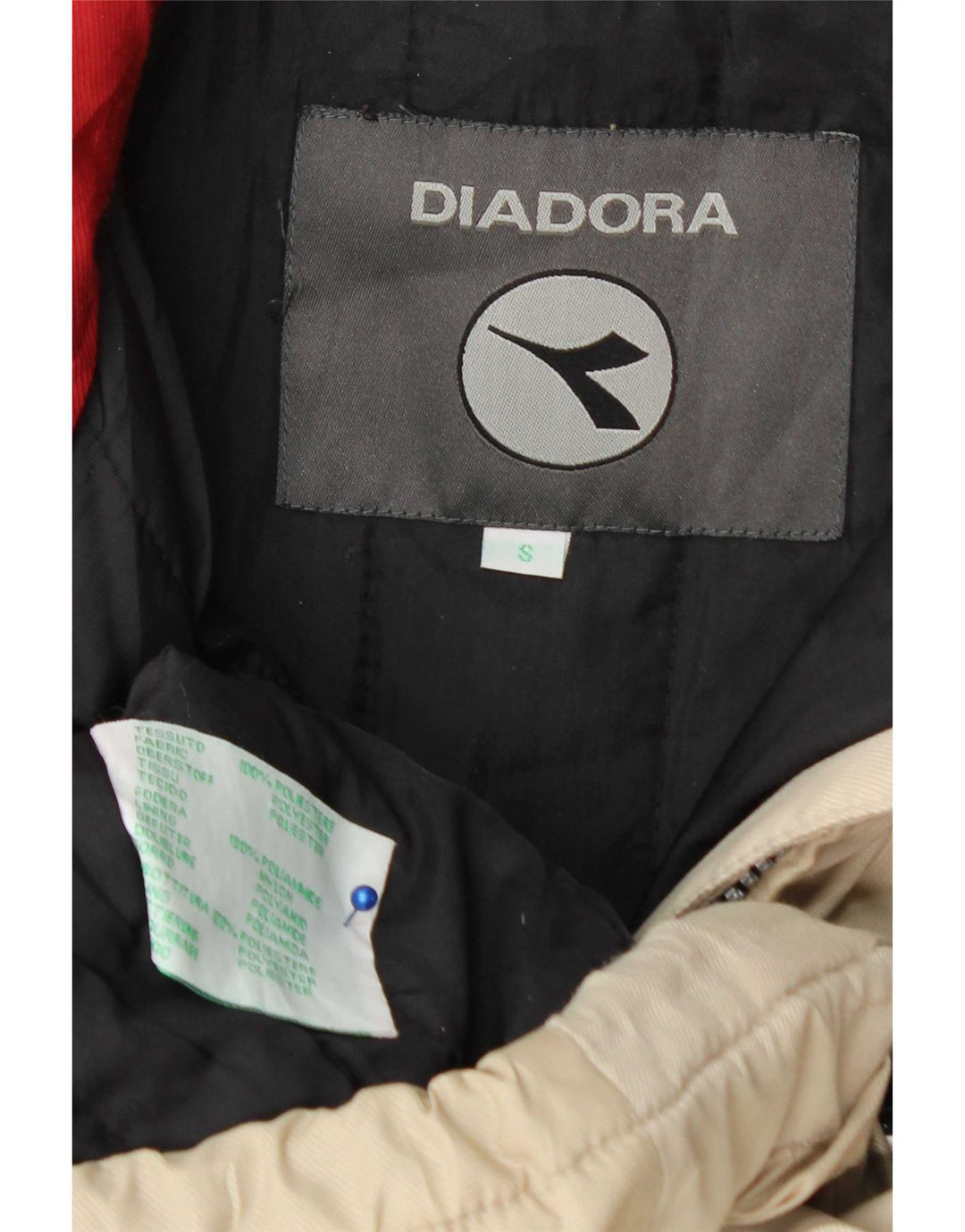 Diadora Mens Graphic Ski Jacket Pequeno Poliéster Colorblock Branco