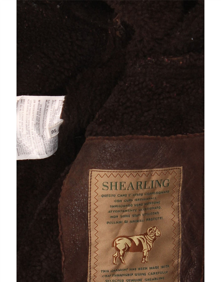 Jaqueta masculina BELFE & BELFE Shearling IT 56 3XL marrom shearling