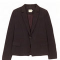 Jaqueta blazer feminina Reiss com 1 botão Reino Unido 8 pequena listra preta viscose