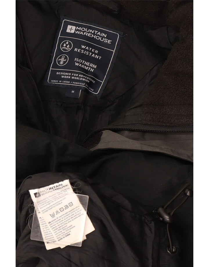 Jaqueta acolchoada com capuz masculina Mountain Warehouse poliéster preto médio Reino Unido 38