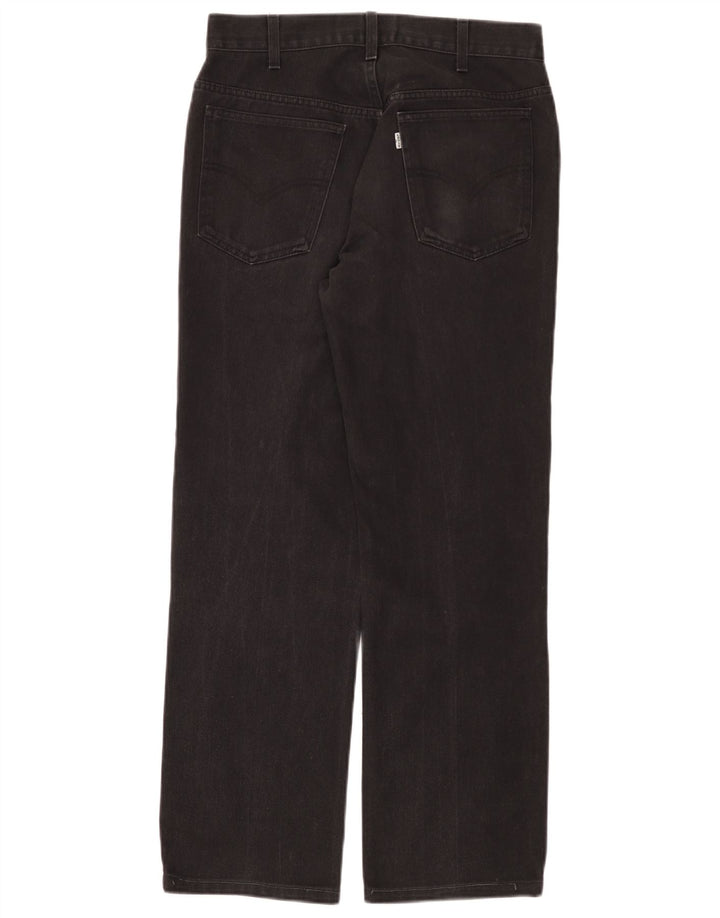 Jeans retos femininos Levi's W32 L28 algodão preto