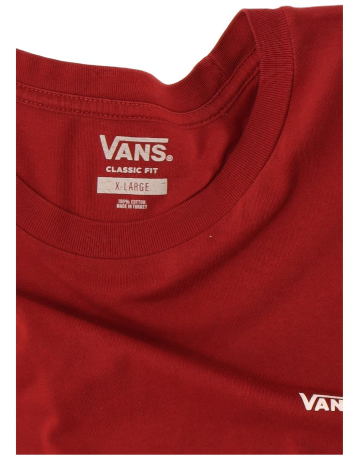 Camiseta Vans Masculina Classic Fit Top XL Algodão Vermelho