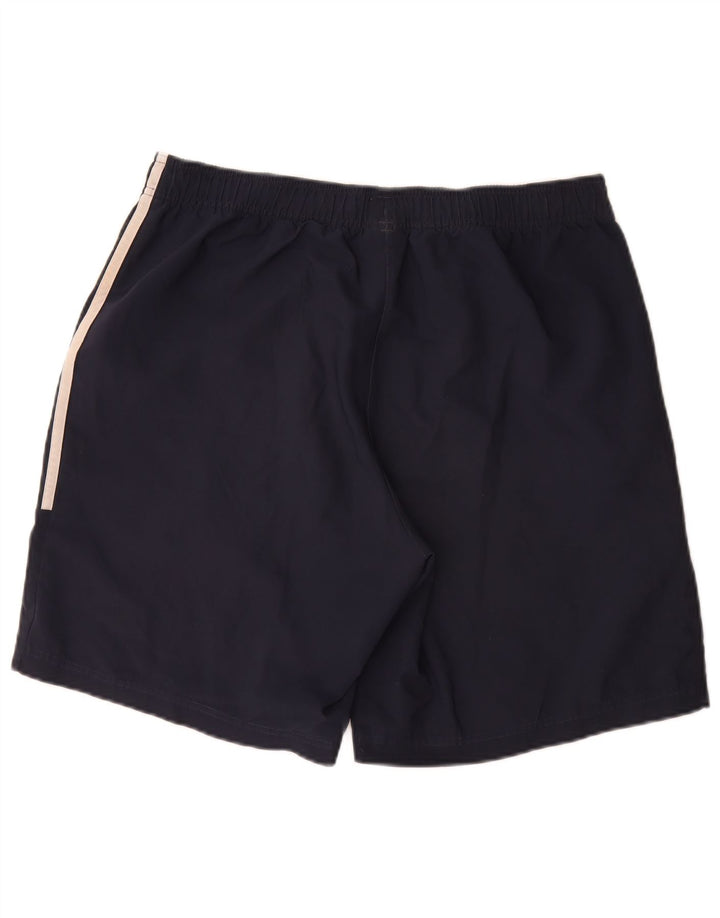 Shorts esportivos masculinos Adidas grandes poliéster azul marinho