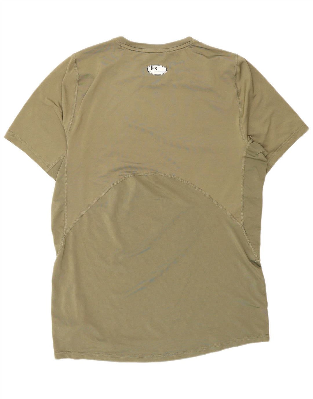 Camiseta masculina Under Armour Heat Gear grande poliéster cáqui