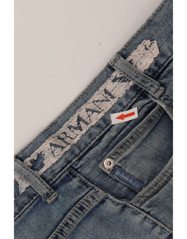 Shorts jeans para meninos Armani 15-16 anos W34 algodão azul