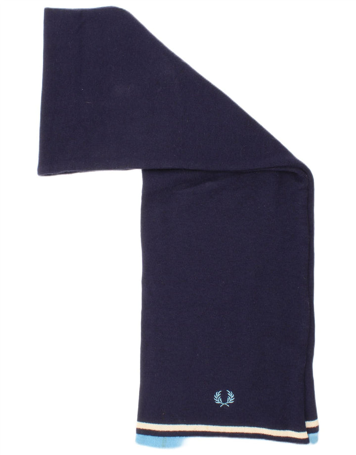 Lenço retangular masculino Fred Perry tamanho único nylon listrado azul marinho