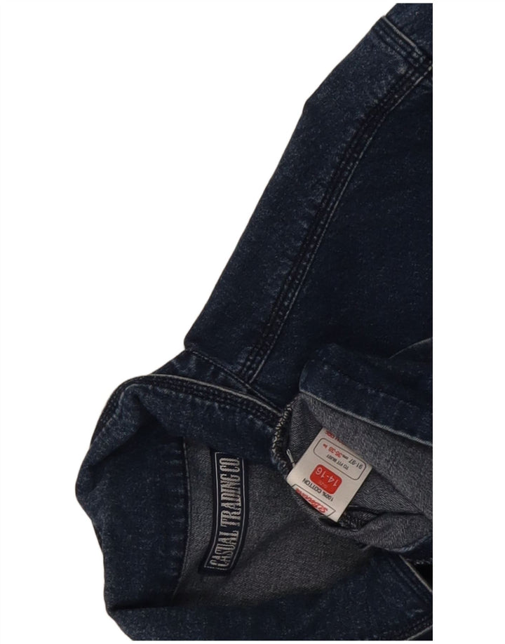 Jaqueta jeans feminina grande St. Bernard Reino Unido 14/16 grande algodão azul