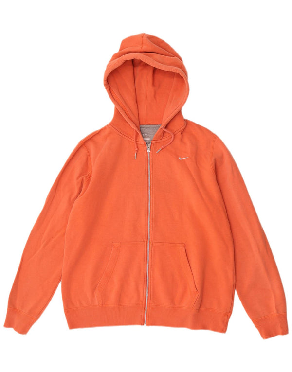 Suéter Nike masculino com capuz e zíper XL laranja algodão