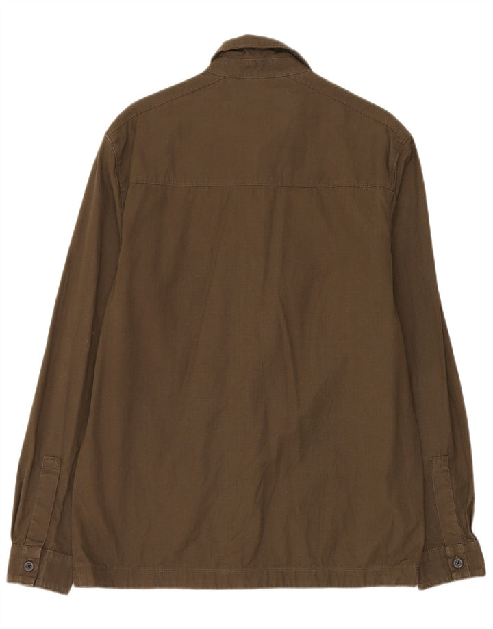 Camisa masculina Lyle & Scott de algodão cáqui médio