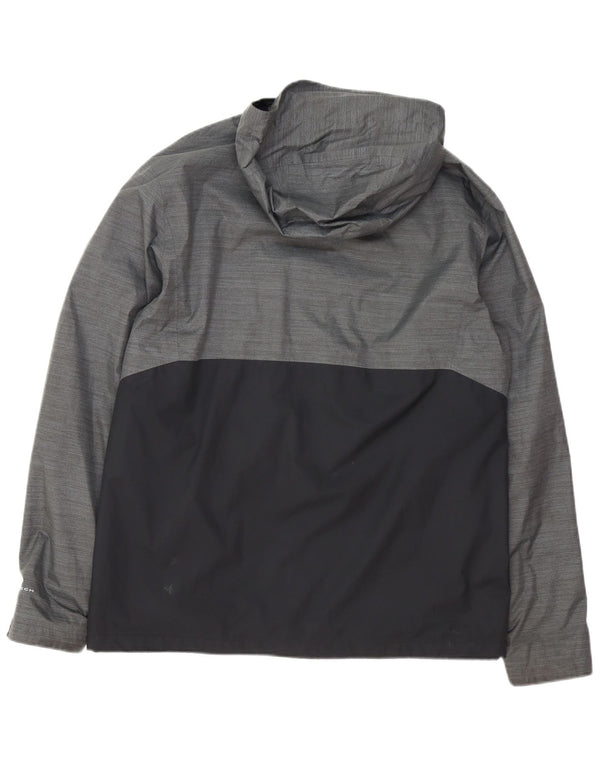 Jaqueta de chuva com capuz Columbia masculina Omni-Tech UK 40 grande bloco cinza