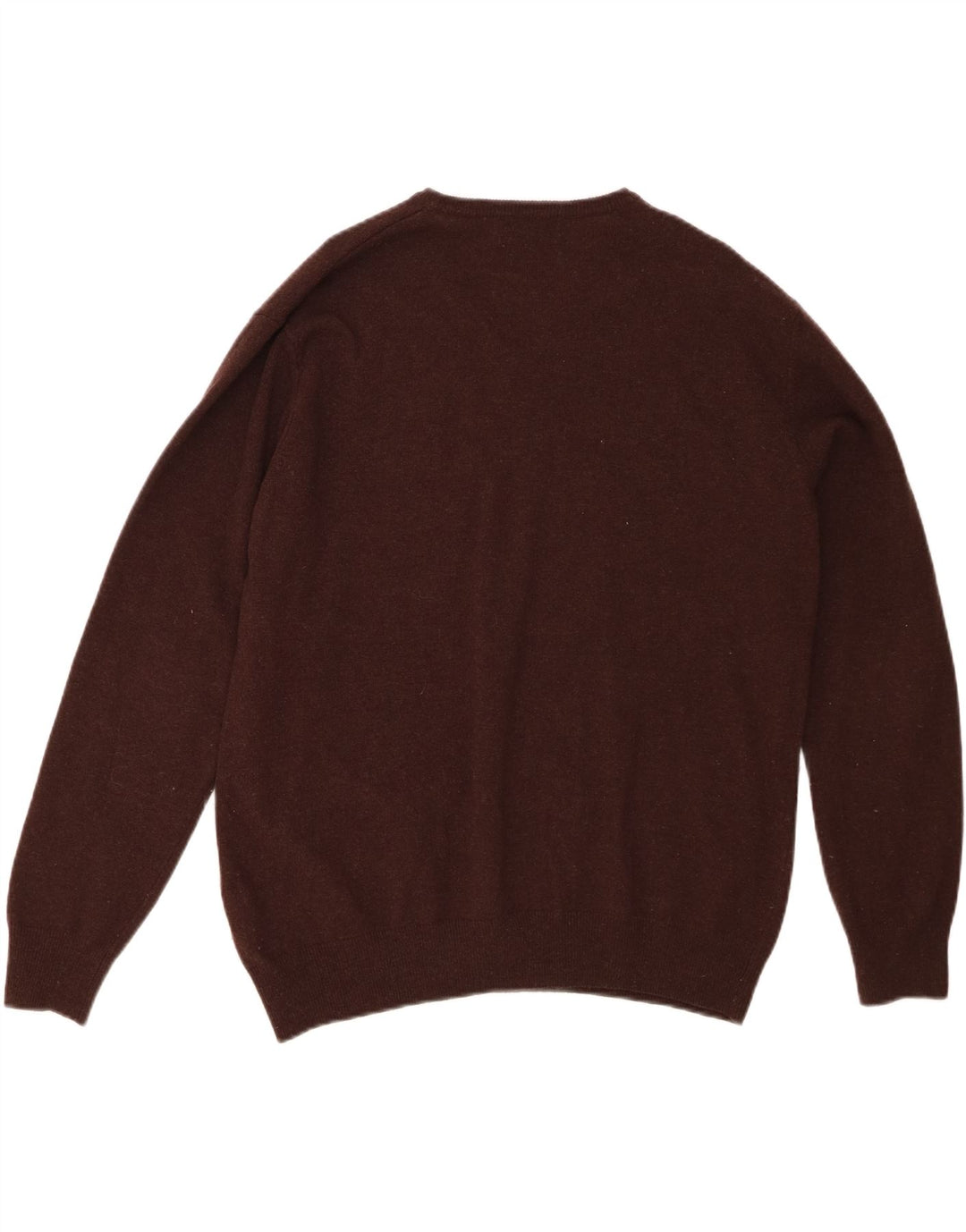 KAPPA Mens V-Neck Jumper Sweater XL Brown Lambswool Vintage Kappa and Second-Hand Kappa from Messina Hembry 