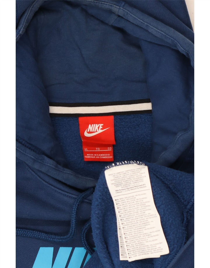 NIKE Masculino Air Graphic Hoodie Jumper XL Azul Marinho Algodão