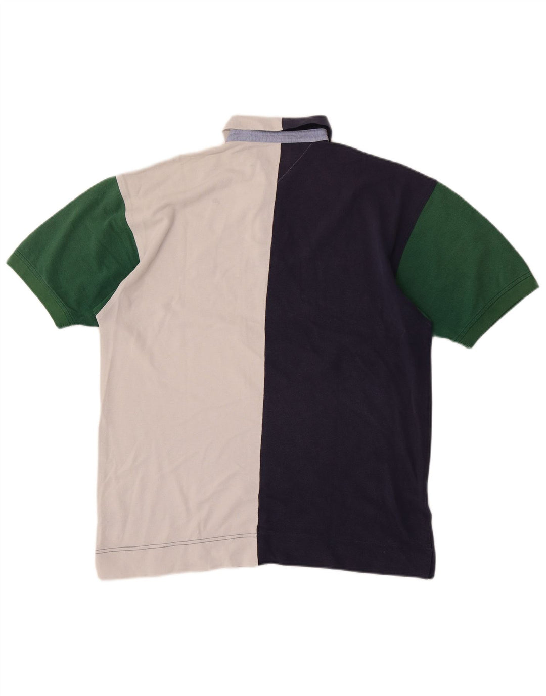 Camisa polo masculina Tommy Hilfiger média multicolorida de algodão colorblock