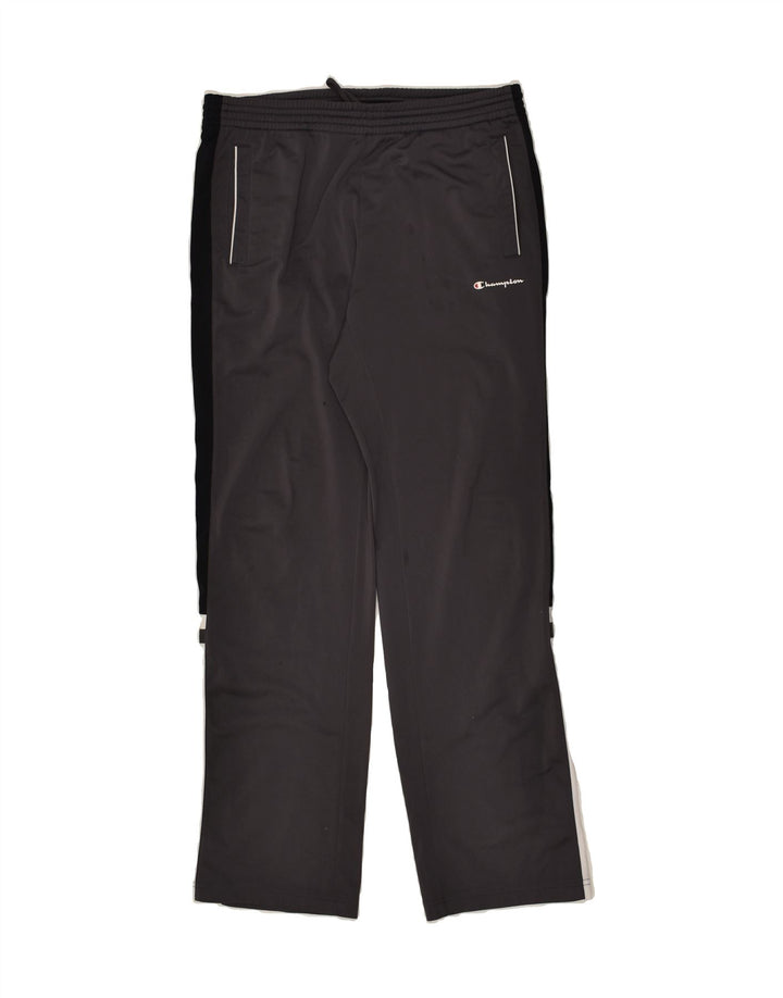 CHAMPION Mens Tracksuit Trousers Small Grey Polyester | Vintage Champion | Thrift | Second-Hand Champion | Used Clothing | Messina Hembry 