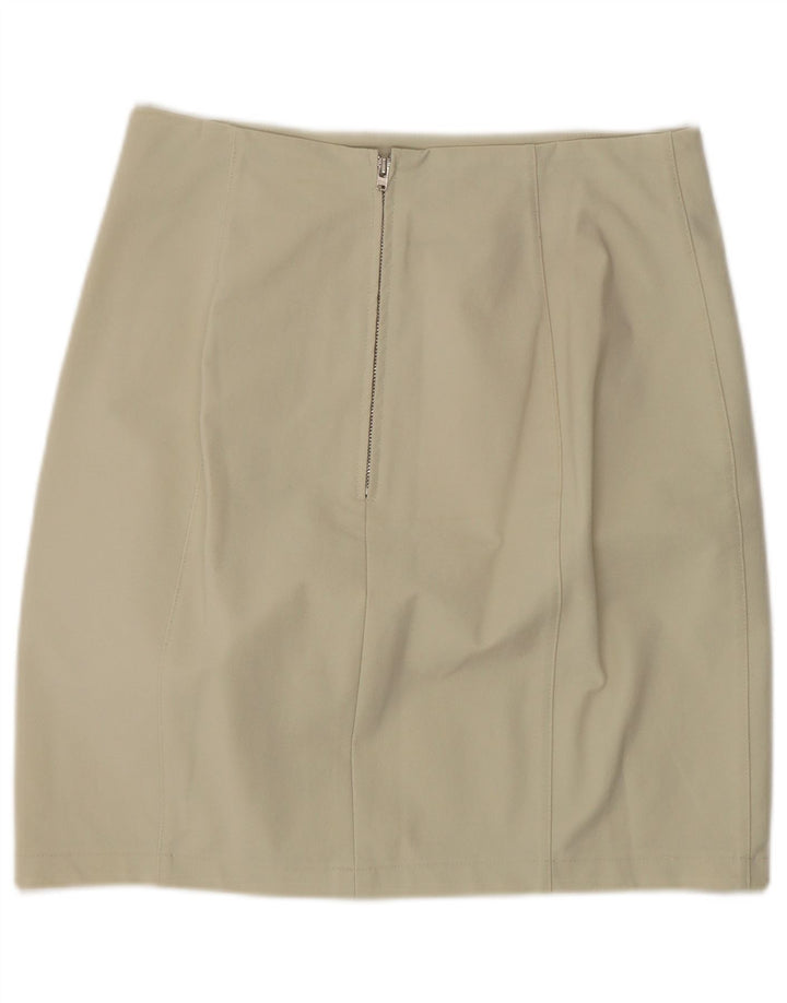 Mini saia feminina vintage grande W30 poliamida bege