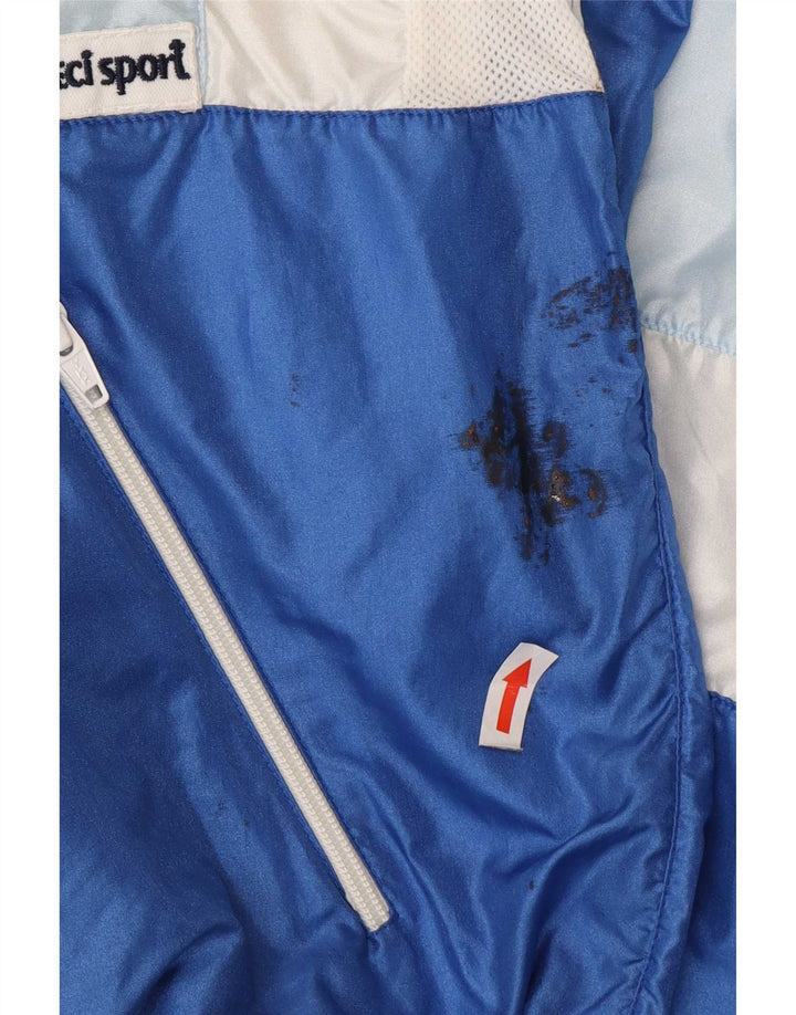 Jaqueta feminina vintage oversized IT 44 Medium Blue Colourblock