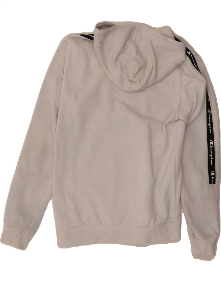CHAMBERS Boys Graphic Hoodie Jumper 15-16 Years 2XL Grey Vintage Chambers and Second-Hand Chambers from Messina Hembry 
