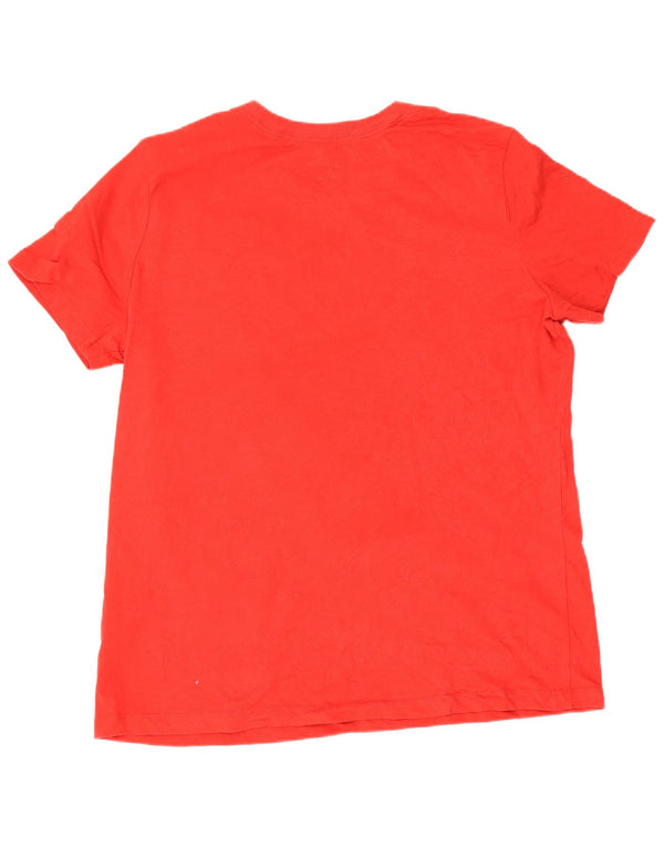 Camiseta Nike Feminina Dri Fit Graphic Top UK 16 Grande Algodão Vermelho