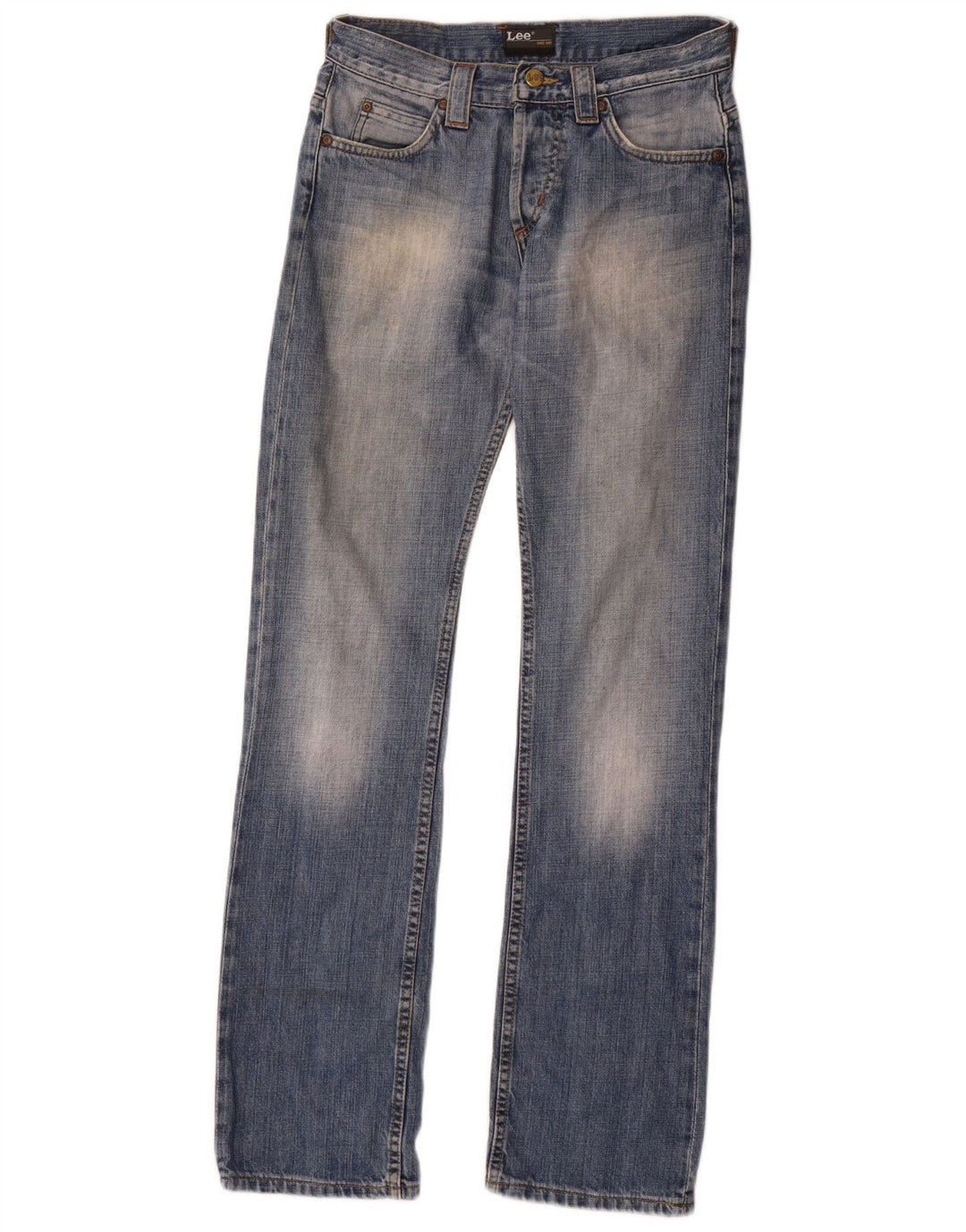 Lee Mens Knox Straight Jeans W29 L34 Azul Algodão