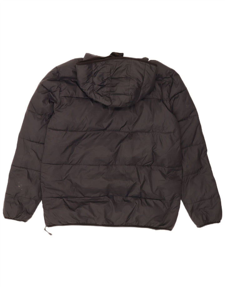 Jaqueta masculina Champion acolchoada com capuz Anorak UK 40 grande poliamida preta
