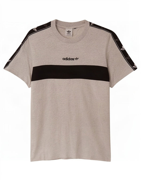 Camiseta Adidas Masculina Graphic Top Cinza Médio Colourblock
