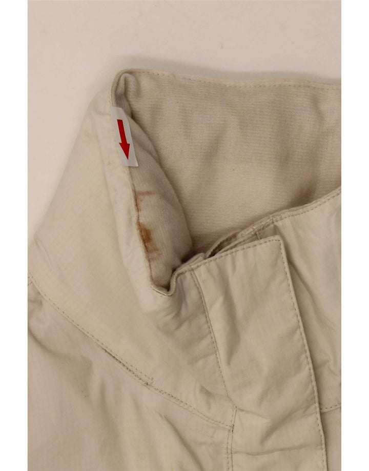 Jaqueta de chuva feminina com capuz The North Face UK 14 nylon branco médio