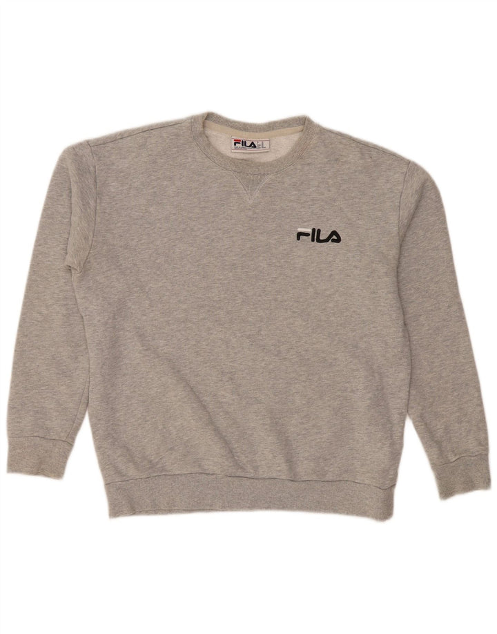 FILA Mens Loose Fit Moletom Jumper XS Algodão Cinza