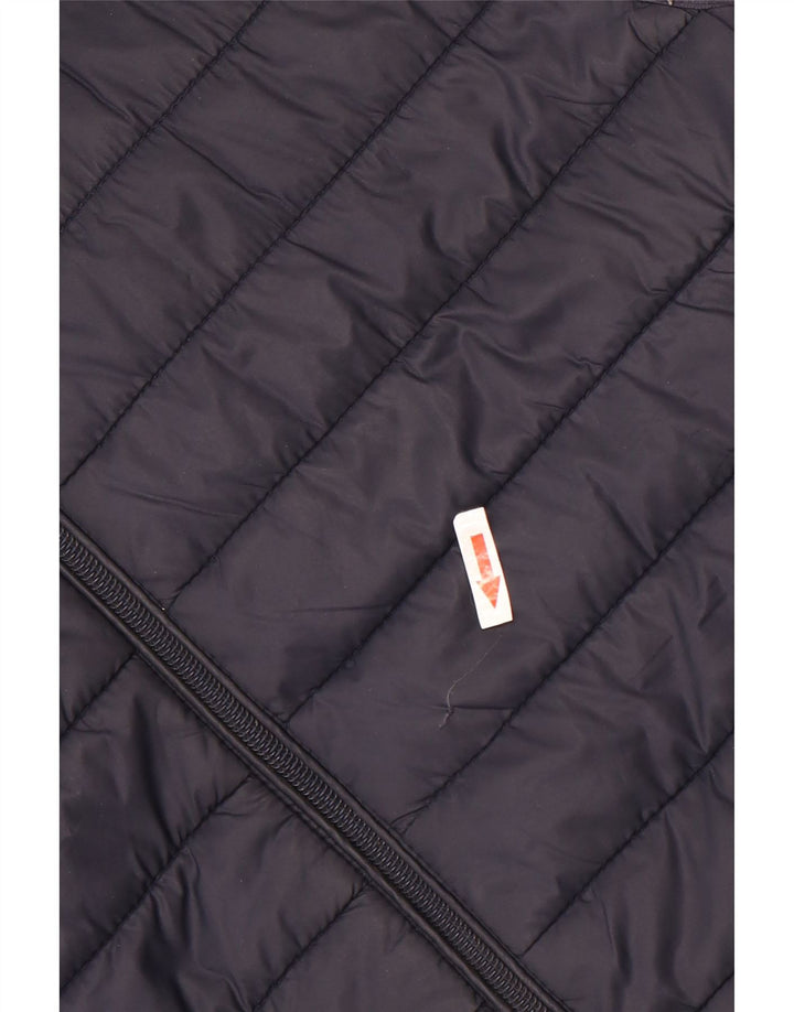 Zara Colete acolchoado masculino UK 40 grande poliéster azul marinho
