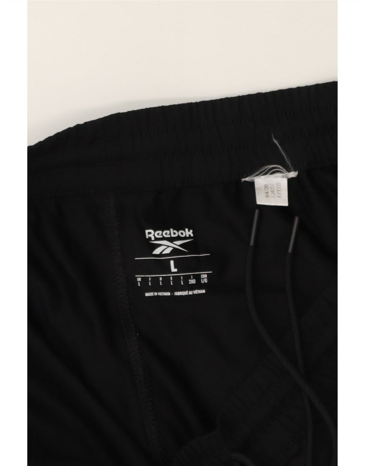 REEBOK Mens Tracksuit Trousers Joggers Large  Black Vintage Reebok and Second-Hand Reebok from Messina Hembry 