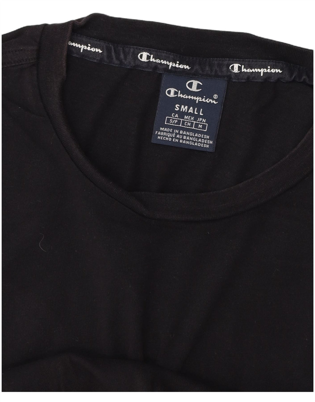 CAMPEÃO Camiseta Masculina Top Pequeno Preto