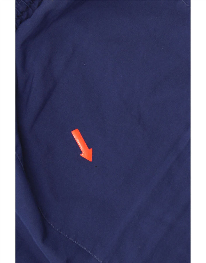 Shorts esportivos masculinos Adidas grande poliéster colorblock azul marinho