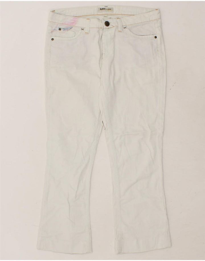 LEE Womens Bell Bootcut Jeans W30 L25 White Cotton Vintage Lee and Second-Hand Lee from Messina Hembry 