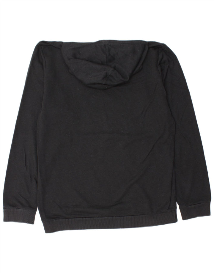 ADIDAS Mens Graphic Hoodie Jumper Grande Algodão Preto