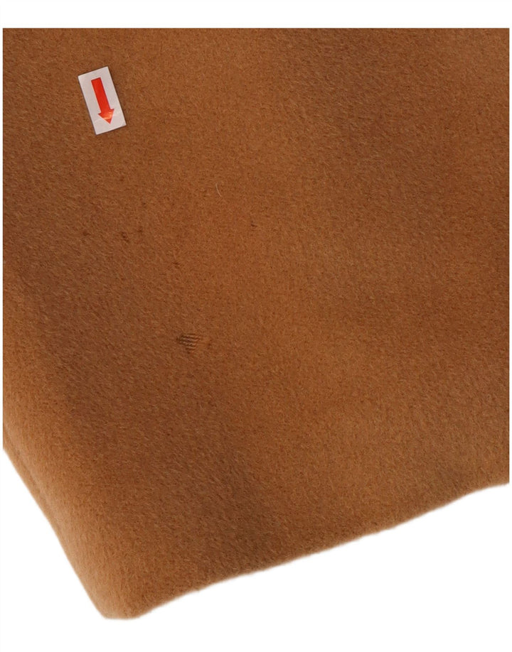 MARELLA Casaco feminino duplo breasted UK 12 médio bege lã virgem clássico