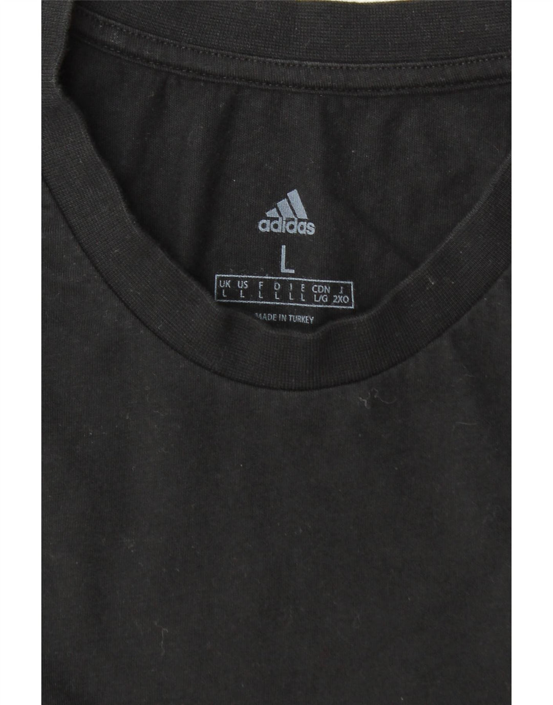 Camiseta masculina Adidas grande algodão preto