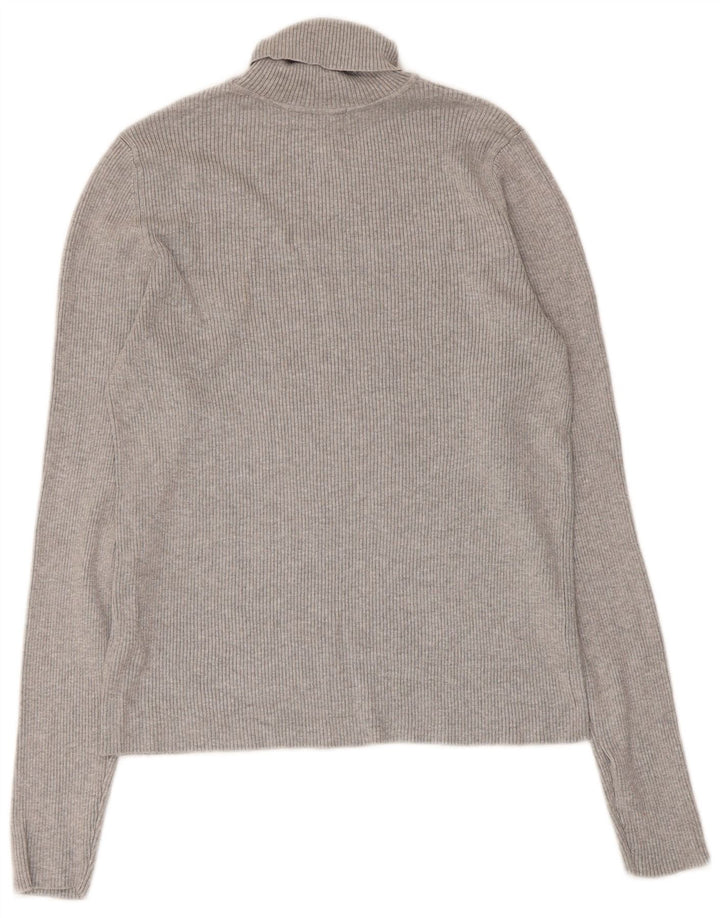 Suéter feminino Marks & Spencer com gola redonda Reino Unido 14 Viscose cinza médio
