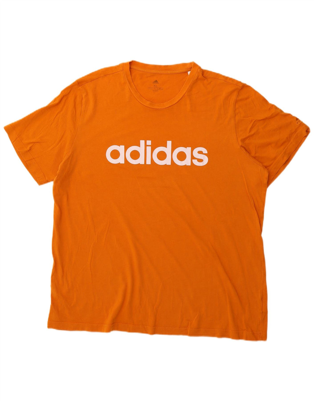 ADIDAS Mens Graphic T-Shirt Top XL Laranja Algodão