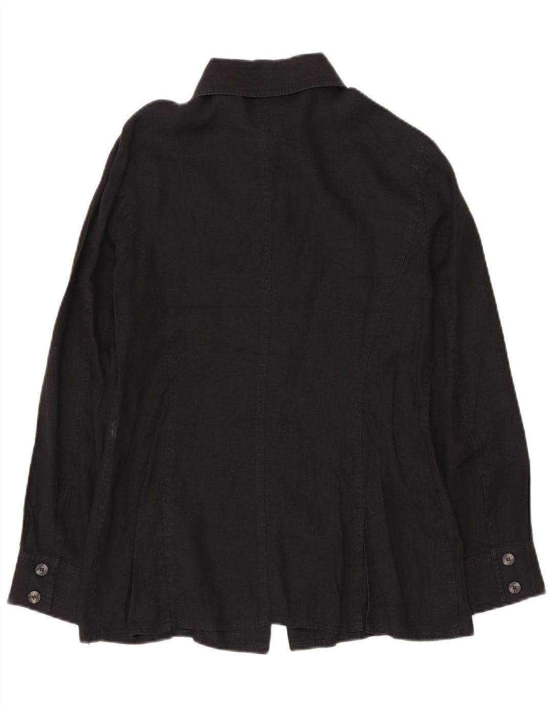 Blusa feminina grande LUISA SPAGNOLI UK 10 pequena linho preto