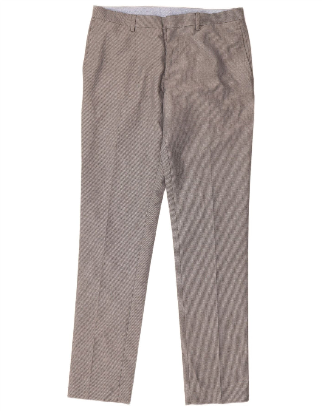 Calça masculina Zara Slim Suit EU 40 Médio W31 L33 Cinza Poliéster